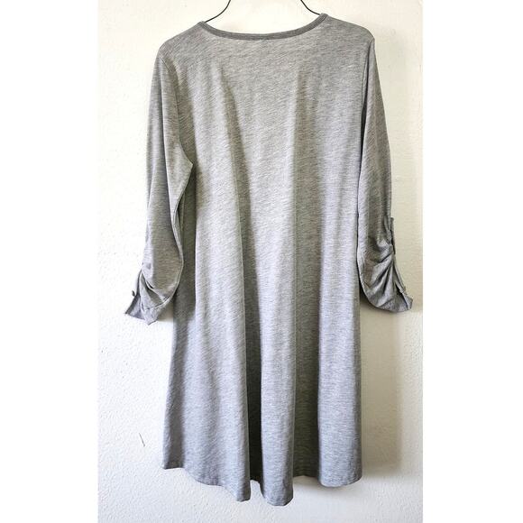 Z Supply The Symphony Hi-Low Hem Gray Dress Large - Picture 3 of 7